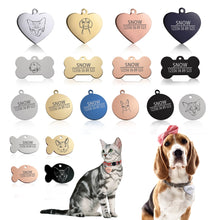 Load image into Gallery viewer, New 1pcs cat dog ID tag Free engraving dog Collar pet Charm Pet
